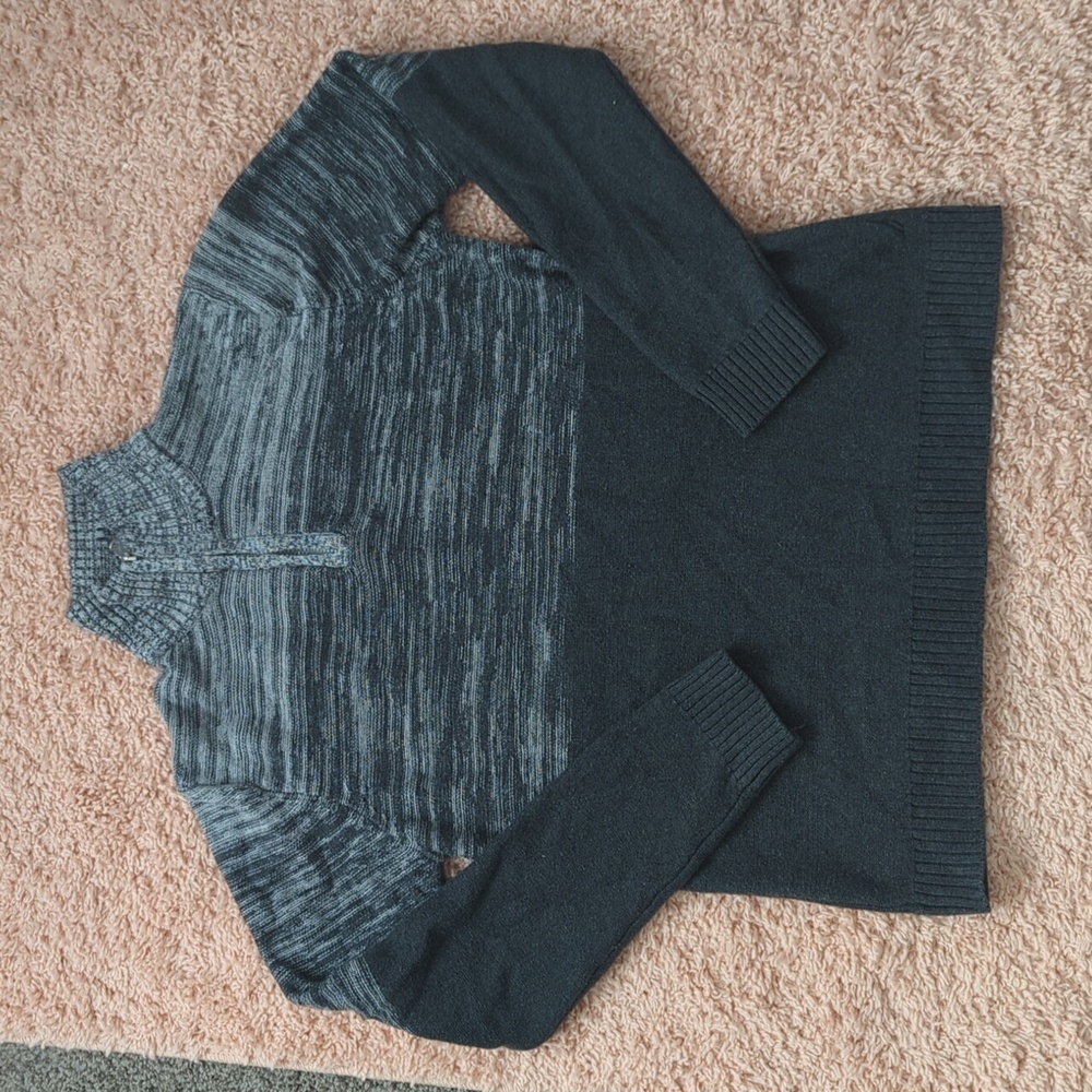 Nautica Grey Thick Zipper Pullover‎ XL